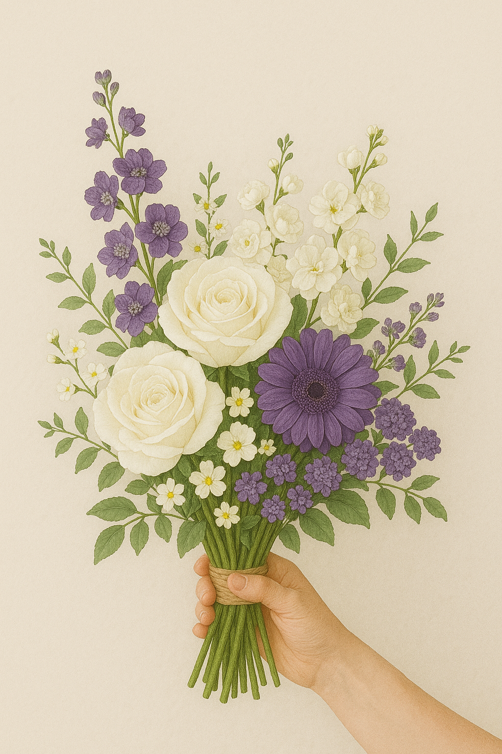 (TEST) Flower white and purple
